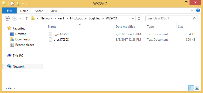 Access IIS HTTP logs remotely through a share