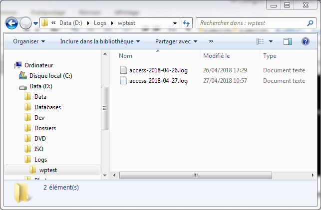 Apache log files synchronized on Windows