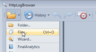 Load IIS HTTP log files in the HttpLogBrowser