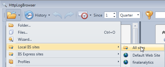 Load all local IIS sites in the HttpLogBrowser