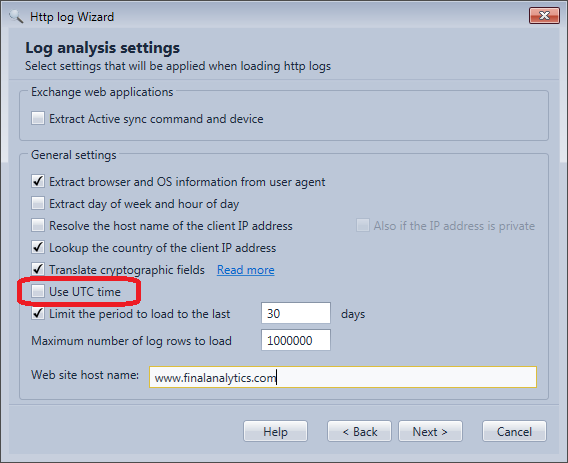 Use UTC time in the HttpLogBrowser