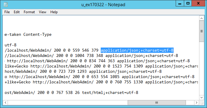 MIME content type in IIS HTTP log