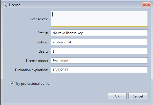 License dialog box in the HttpLogBrowser