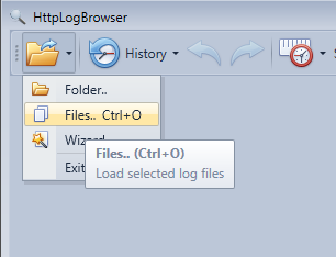 Choose how to select log files to load in the HttpLogBrowser