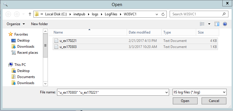 Load selected log files in the HttpLogBrowser