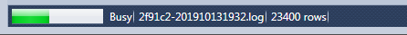 HttpLogBrowser status bar when loading log files